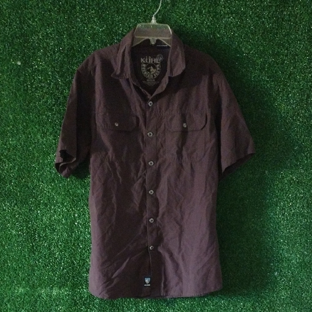 Kuhl Men's Burgundy Or Maroon  Casual Button Down Shirt